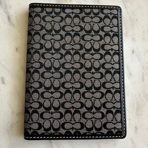 Black Signature Coach Passport Case